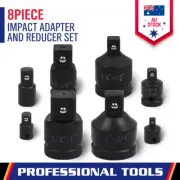 8-Piece Socket Reducer Set Impact Adaptor Heavy Duty For Ratchet Wrench W/t Case