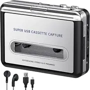 Cassette Player Tape Recorder- Convert Tape to Digital MP3 Digital, Portable Walkman with Auto-Reverse, 3.5MM Headphone Jack