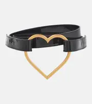 [Blumarine] Blumarine Heart patent leather belt Inch 33.5 black