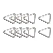 Metal Triangle Ring Buckles (25x24x3mm) 10pcs, Webbing Bag Clasps Foggy Silver