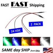 DC 24V LED Lamp Light Cable Emitting Diode 18cm 5mm - 2 PACK
