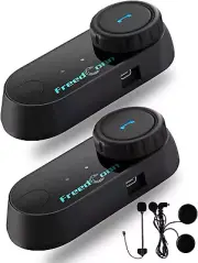 2pc Motorcycle Bluetooth Intercom Helmet Headset Headphone 2 Rider 800M TOM-VB