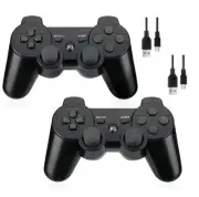 Prodico PS-3 Wireless Controllers, Double Shock Rechargeable Analog, 2 Pack, Blk