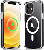T Tersely Clear Crystal Case for iPhone 12 Mini 5.4-Inch Compatible with MagSafe,Military-Grade Cover Shockproof Protection, HaloLock Hybrid Design