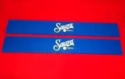 Set of Two Sauza Tequila Heavy Duty Blue Rubber Bar Mats / Rails - New!