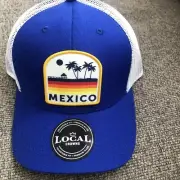 Local Crowns Mexico Adjustable Blue And White Hat