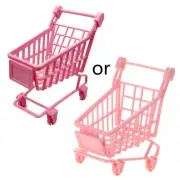 Mini Toy Model Realistic Shopping Cart for Dollhouse Pretend for Play Girls