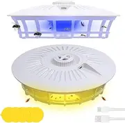 XEERUN Flea Trap for Home, LED Light Flea & Bed Bug Trap with Stickers and Bulbs, Flea Trap Lamp, LED Flea Light Trap for Living Room, Bedroom, Kitchen