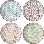 Bloomingville 6.25'' Bread & Butter Plates Carla, Set of 4 Styles, Stoneware