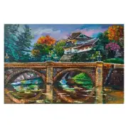 Yana Rafael "Scenic China" Hand Signed Original Painting on Canvas with COA.