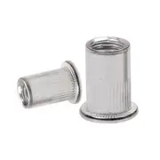 M8 Rivet Nuts Metric Nutserts, Aluminum, Nut Bolt Flange Blind Head Threaded Rivetnut Insert Kit Flat Set Riv Nut Tool Rivets Sunk Alu
