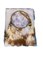 Dream Catcher Legend of the Dreamcatcher Beads Feathers Unopened Package 4"