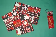 New COASTERS SET of 4 and/or KEYCHAIN key ring ST LOUIS CARDINALS Baseball