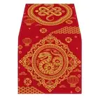 Dining Runner Event Festive Snake Print Table Runner for New Year Home Party