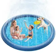 98” Non-Slip Splash Pad for Kids and Dogs – Upgraded Sprinkler Pool with Flyi...