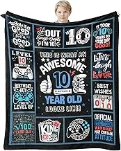TOBUNKIEN Birthday Gifts for 10 Year Old Boy, 10 Year Old Boy Gifts, Coolest Gifts for Ten Yr Old Boy, Double Digits Birthday Boy, Boys Gifts Age 10, 10th Birthday Gift Ideas Throw Blanket 60 X 50 Inch, thb014
