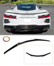 Low Profile Rear Lid Wing Fits 20-Up Corvette C8 Air Design MATTE BLACK Spoiler