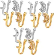[WOFASHPURET] Nose Rings Fake Nose Ring Nose Ring Faux Nose Perining Jewelry Nose Jewelry U Shape Nose Ring Faux Nose Studs Faux Nose Hoops Women Moon Nose Ring No Piercing Nose Ring