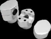 LA 1.5in Chrome Paughco Handlebar Riser Clamp Set Bad Boy 96-97