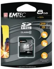 EMTEC 8GB SDHC Class 10 Memory Card EKMSD8G150XHC (NEW, UNOPENED)