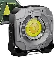 Portable Floodlight Waterproof Camping Lights - Rechargeable Work Light | Security Lights Outdoor | Portable Light Outdoor Waterproof | Adjustable Job Site Lighting for Camping Construction
