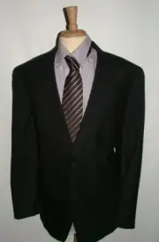 NEW WT HICKEY BY HICKEY FREEMAN BLAZER SIZE 48 PL 100% WOOL BLACK STRIPED #280