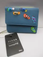 DISNEY LOUNGEFLY WALLET ~ PIXAR SLIDES ~ NEMO BUZZ WOODY DORY MIKE SULLY KEVIN