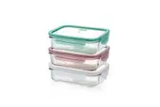 Glasslock 3 Piece Tempered Glass Set 400ml