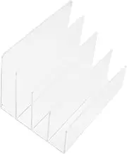 OHPHCALL Book Display Stand with Transparent Design Documents Organizer for Office Home Neatly Compact File Storage