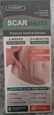 Silicone Scar Sheets,Tape, Strips - Healing Keloid, C-Section and Tummy Tuck ...