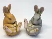 Harmony Kingdom artist Neil Eyre Designs GREY Sitting Easter Bunny Rabbit