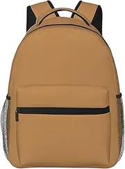 [CHRYSM] Backpack For Girls Boys Teens Schoolbag,Bookbag,Solid Color Brown Daypack For High School,College,Travel,Work, Black, One Size