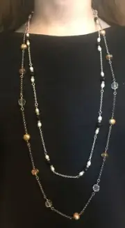 South Sea Baroque & Freshwater Pearl Necklace lot of 2 Local Handmade