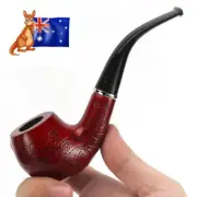 Vintage Tobacco Pipe Classic Wood-Style Smoking Cigar Filter Detachable Durable