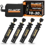 Adjustable Auto-Stop Tire Deflator Valve Kit (10-30 PSI) 4 PCS Screw-on Tyre ...