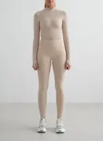 [AIM'N AU] Clay Shape Seamless Tights & Zip Jacket Set