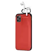 Multifunction Creative 2 in 1 Anti-scratch Shockproof Matte PC Protective Case for iPhone 11 Pro 5.8 inch & Apple Airpods 1/2 RED COLOR