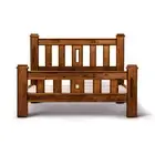 Umber Bed Frame Queen Size Mattress Base Solid Pine Timber Wood Dark Brown Divan