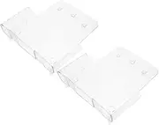 FIXOSHEE 2Pcs Clear Wall Mounted Document Holder Display Rack Functional Paper Organizer for Letters Folders and Magazines for Office and Home Use