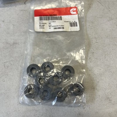 Genuine Cummins NUT, HEXAGON FLANGE 3902662. LOT OF 9. C2