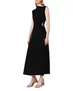 Maje Cutout Waist Maxi Dress
