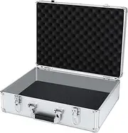 Aluminum Case with Foam, Large Accessory Box, Hard Shell Carrying Case for Cameras, Tools, Parts, Accessories, Key XL