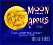 Yakima Washington Moon Apple Fruit Crate Label Art Print