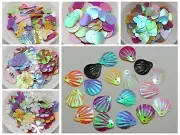1000 Shell loose sequins Paillettes 14mm Top Hole sewing Wedding craft
