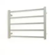 Radiant Polished 750 x 550mm Square Heated Towel Rail (Left Wiring) STR03LEFT