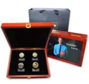 Steph Curry Golden State Warriors Championship Ring 4 Piece Display Set