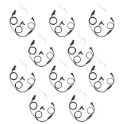 10 pcs 2-Wire Clue Coil Suveillance Earpiece for Yaesu FT-65 FT-25 FT-4X/V