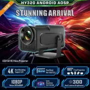 HY320 Android AOSP 4K Full HD Video Projector with Wi-Fi 6 & Auto Keystone Corre