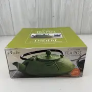 Primula Cast Iron 26 oz Dragonfly Teapot Green Stainless Infuser NIB *READ*