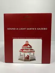 HALLMARK KEEPSAKE SOUND-A-LIGHT SANTA'S GAZEBO CHRISTMAS TABLE DECORATION- XM1